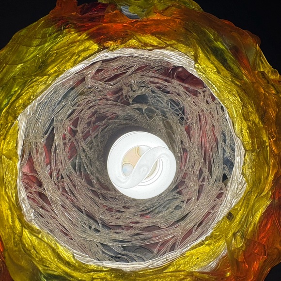 MCM Atomic Spaghetti Shade Tulip Table Lamp Retro Acrylic Art Light Works RARE - Picture 10 of 12